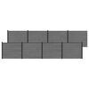 vidaXL Pannello di Recinzione 8 pcs WPC e Alluminio Grigio