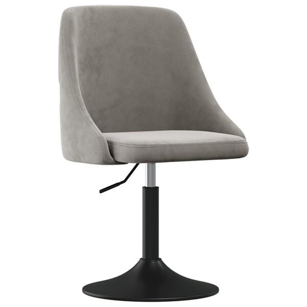 vidaXL Sedie da Pranzo 2 pz Grigio Chiaro in Velluto