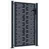 vidaXL Cancello da giardino antracite 100x125 cm in acciaio design quadrato