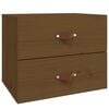 vidaXL Comodino a Muro Marrone ambra 50x36x40 cm