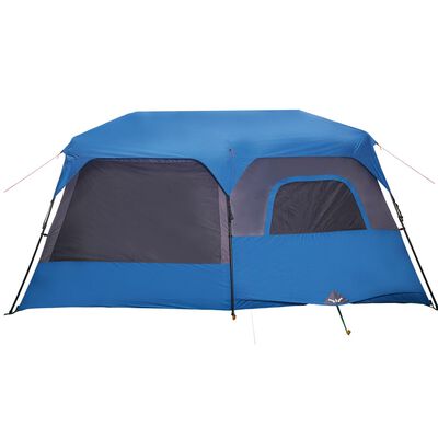 vidaXL Tenda Campeggio 9 Persone Blu Rilascio Rapido Impermeabile