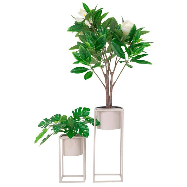 House Nordic Fioriere 2 pz Lena Grigio Beige