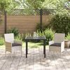 vidaXL Set da Pranzo per Giardino 3 pcs Grigio chiaro polyrattan