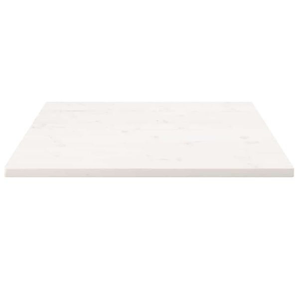 vidaXL Piano Tavolo Bianco 70x70x2,5cm Legno Massello di Pino Quadrato