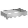 vidaXL Bordura per Prato 100 x 60 x 20 cm Acciaio Argento
