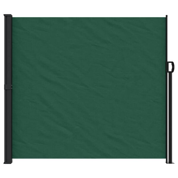 vidaXL Tenda da Sole Laterale Retrattile Verde Scuro 180x600 cm