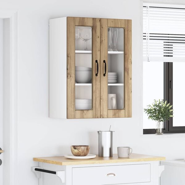 vidaXL Mobile da cucina con porta Rovere artigianale 60 x 31 x 80 cm