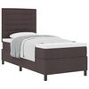 vidaXL Letto a molle con materasso Marrone Scuro 90 x 200 cm Tessuto