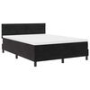 vidaXL Letto a Sorgente LED con testiera Nero 140 x 190 cm Velluto