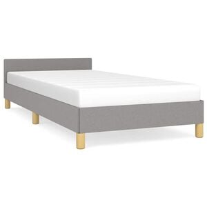 vidaXL Giroletto senza Materasso Grigio Chiaro 80x200 cm Tessuto