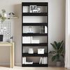 vidaXL Armadio per Libri con lo scaffale Rovere Nero 80 x 30 x 198 cm