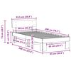 vidaXL Struttura del letto Marrone cerato 90 x 200 cm Pino massello