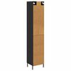 vidaXL Credenza Rovere Nero 34,5 x 34 x 180 cm Legno multistrato