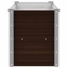 vidaXL Letto Rialzato Giardino Marrone 160x40x45 cm in Acciaio Zincato