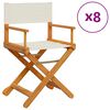 vidaXL Set di 8 sedie pieghevoli in tessuto bianco crema