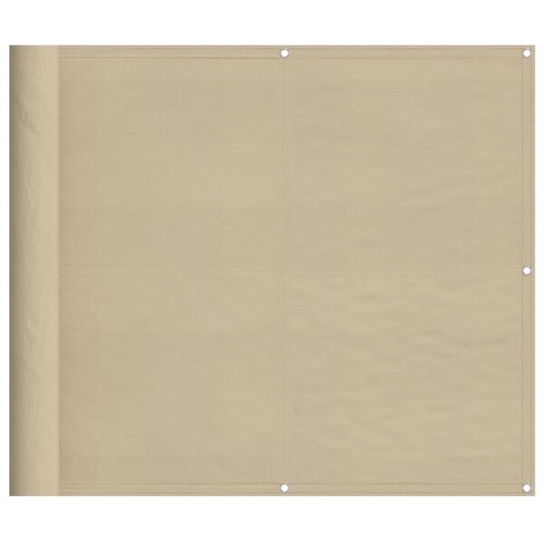 vidaXL Paravento da Balcone Beige 90x800 cm 100% Poliestere Oxford