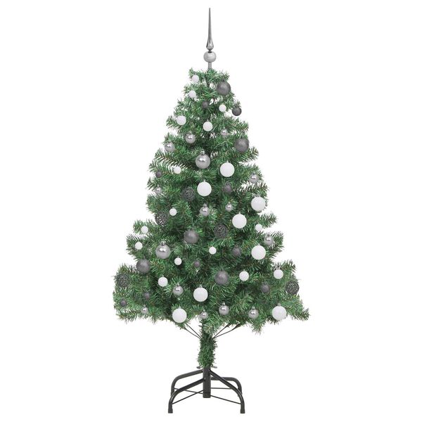 vidaXL Albero di Natale con 300 LED con supporto Verde 180 cm PVC