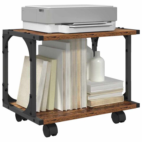 vidaXL Supporto per Stampante Legno vecchio 41 x 28 x 33.5 cm