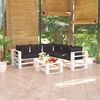 vidaXL Set Divani da Giardino Pallet 6 pz con Cuscini in Legno di Pino