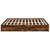 vidaXL Giroletto con Cassetti Rovere Fumo 180x200 cm Legno Multistrato