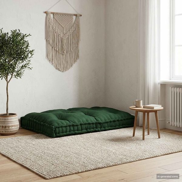 vidaXL Cuscino per Divano Pallet Verde 120 x 80 x 12 cm Tessuto