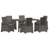 vidaXL Set da Pranzo per Giardino 7 pz Grigio Chiaro PP