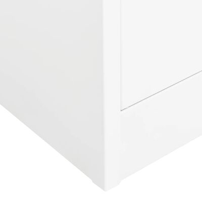 vidaXL Armadio per Ufficio Bianco 90x40x180 cm in Acciaio