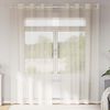 vidaXL Tende in Voile con Occhielli 2 pz Crema 140x225 cm