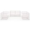 vidaXL Set Divani da Giardino 6 pz Bianco in Legno Massello di Pino
