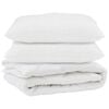 vidaXL Piumone con cuscino 3 pz Bianco Microfibra