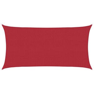 vidaXL Telo Ombra 2 x 6 m HDPE Rettangolare Rosso