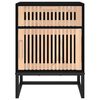 vidaXL Comodini 2 pz Neri 40x30x55,5 cm Legno Multistrato e Ferro