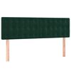 vidaXL Giroletto a Molle con Materasso Verde Scuro 140x200 cm Velluto