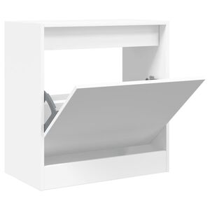 vidaXL Scarpiera Bianca 60x34x63,5 cm in Legno Multistrato