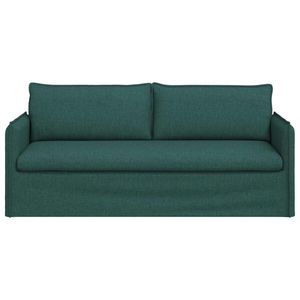 vidaXL Divano Verde Scuro 196 x 82 x 85 cm Tessuto