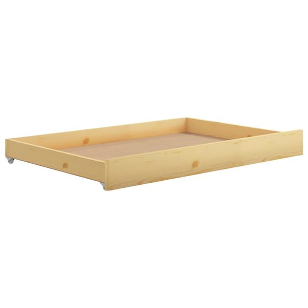 vidaXL Cassettoni da Letto 2 pz in Legno Massello di Pino