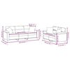 vidaXL Set Divani 2 pz con Cuscini Beige in Tessuto Microfibra