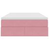 vidaXL Letto con contenitore e materasso Rosa 120 x 200 cm Velluto