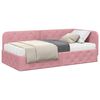 vidaXL Cornice del letto ad angolo Rosa 100 x 200 cm Velluto