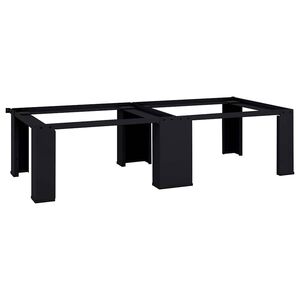 vidaXL Pedestallo per Lavatrice 2 pcs Nero 64 x 55 x 32.5 cm Acciaio