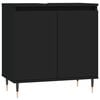 vidaXL Mobile da Bagno Nero 58x33x60 cm in Legno Multistrato
