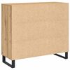 vidaXL Credenza Rovere artigianale 90 x 34 x 80 cm Legno multistrato