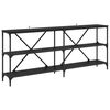 vidaXL Tavolo consolle Rovere Nero 180 x 30 x 75 cm