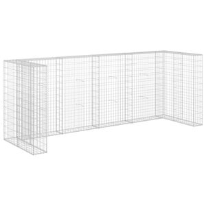 vidaXL Gabbione per Bidoni in Acciaio Zincato 320x100x120 cm