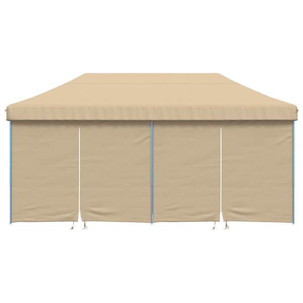 vidaXL Tendone per Feste Pieghevole Pop-Up con 4 Pareti Beige