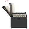 vidaXL Set da Pranzo da Giardino 5 pz Nero con Cuscini in Polyrattan