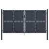 vidaXL Cancello da Giardino in Acciaio 300x125 cm Antracite