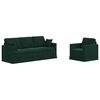 vidaXL Divano 2 pcs Verde Scuro 198 x 78 x 80 cm Velluto
