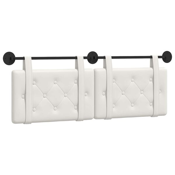 vidaXL Testata appesa Bianco 150 x 55 x 5 cm Pelle Sintetica