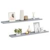 vidaXL Mensole Loggia per Foto 2 pz Grigie 80x9x3 cm in MDF